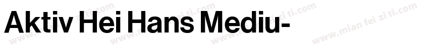 Aktiv Hei Hans Mediu字体转换
